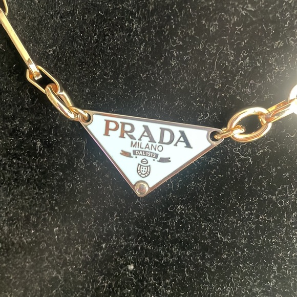 TWO TONE UPCYCLED PRADA NECKLACE - Picture 2 of 4